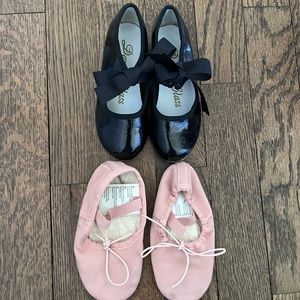 Gently used toddler ballet and tap shoes